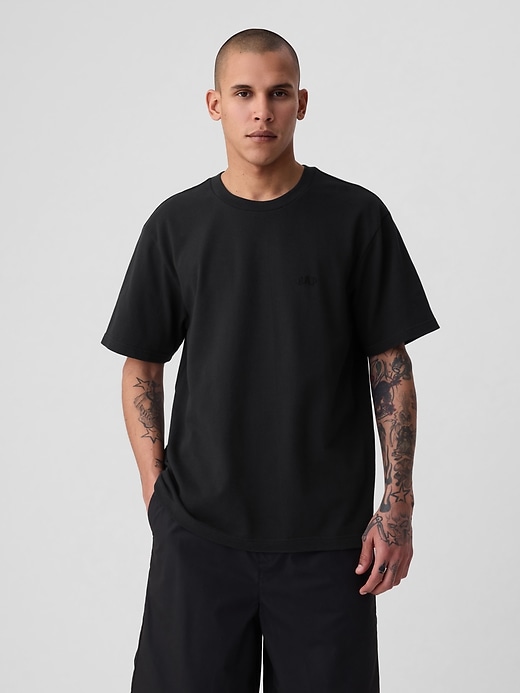 1 of 8 showing, with the color black of product Mini Gap Logo T-Shirt