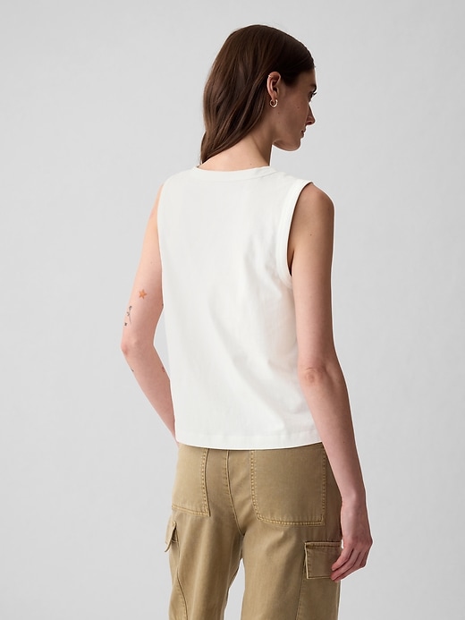2 of 8 showing, with the color new off white of product Organic Cotton Vintage Tank Top