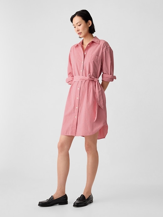 Image number 8 showing, Organic Cotton Stripe Mini Shirtdress