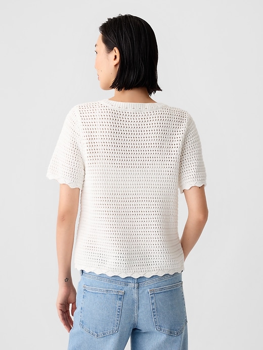 2 of 8 showing, with the color new off white of product Crochet Sweater