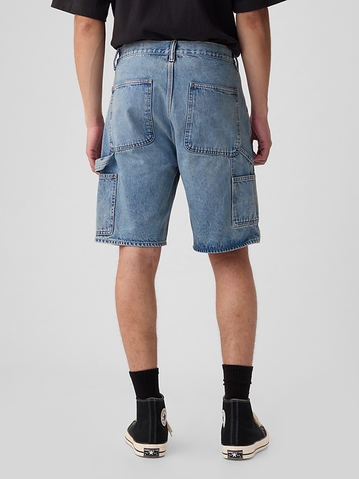 2 of 8 showing, with the color medium wash of product '90s Loose Carpenter Denim Shorts
