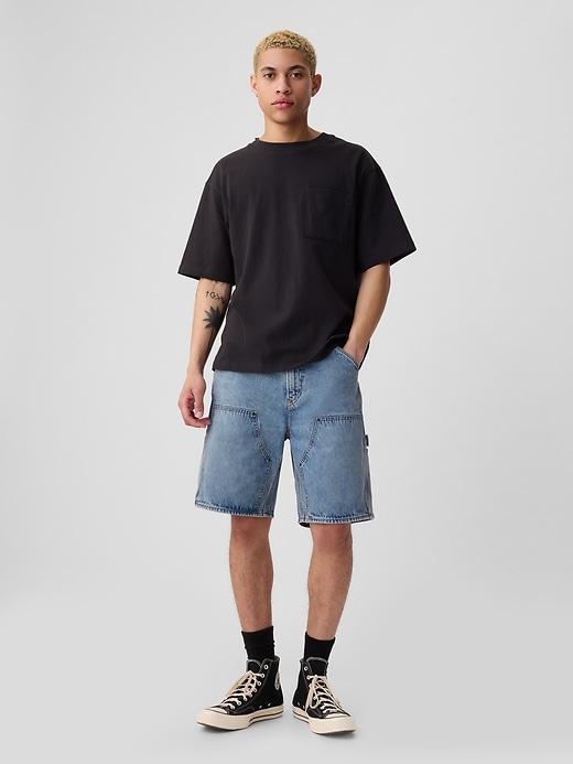 Image number 1 showing, '90s Loose Carpenter Denim Shorts