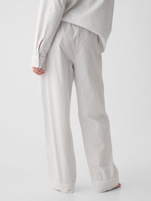 2 of 8 showing, with the color grey white stripe of product Poplin PJ Pant