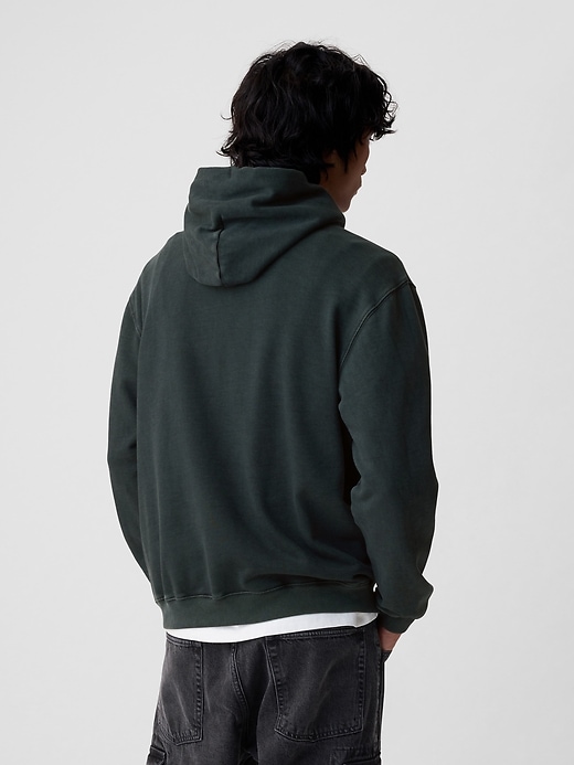 2 of 8 showing, with the color black of product Gap Arch Logo Ripstop Hoodie
