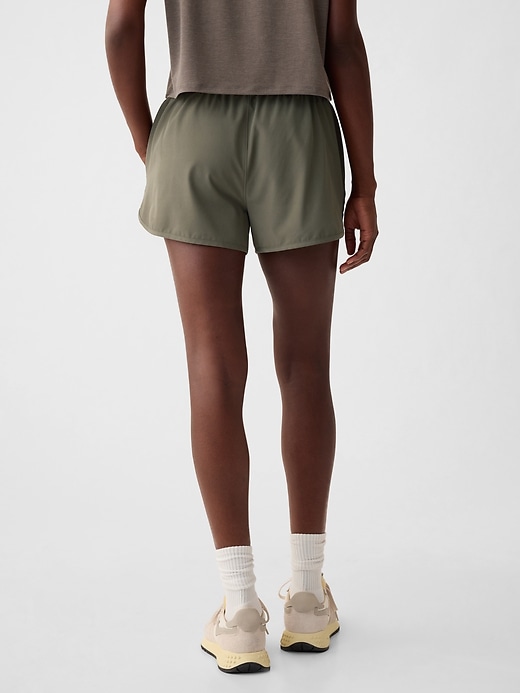 2 of 8 showing, with the color greenish grey of product GapFit High Rise Running Shorts