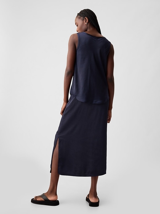 Image number 2 showing, Satin Midi Skirt