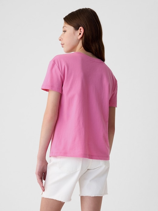 2 of 8 showing, with the color indie pink of product Kids VintageSoft T-Shirt