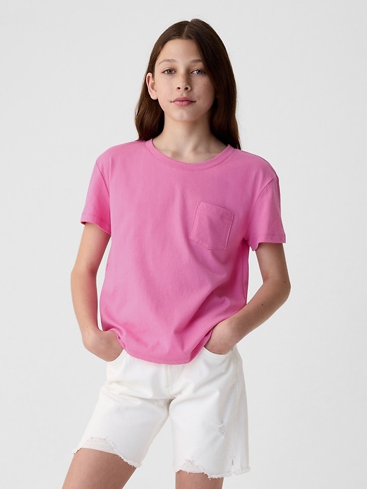 1 of 8 showing, with the color indie pink of product Kids VintageSoft T-Shirt