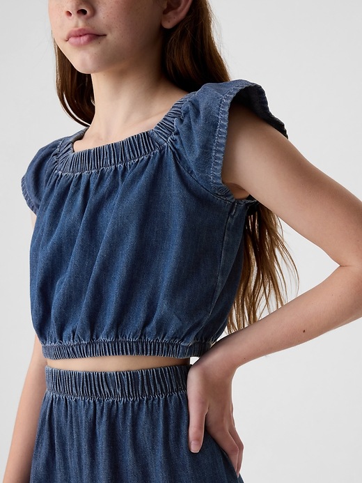 Image number 4 showing, Kids Flutter Denim Top