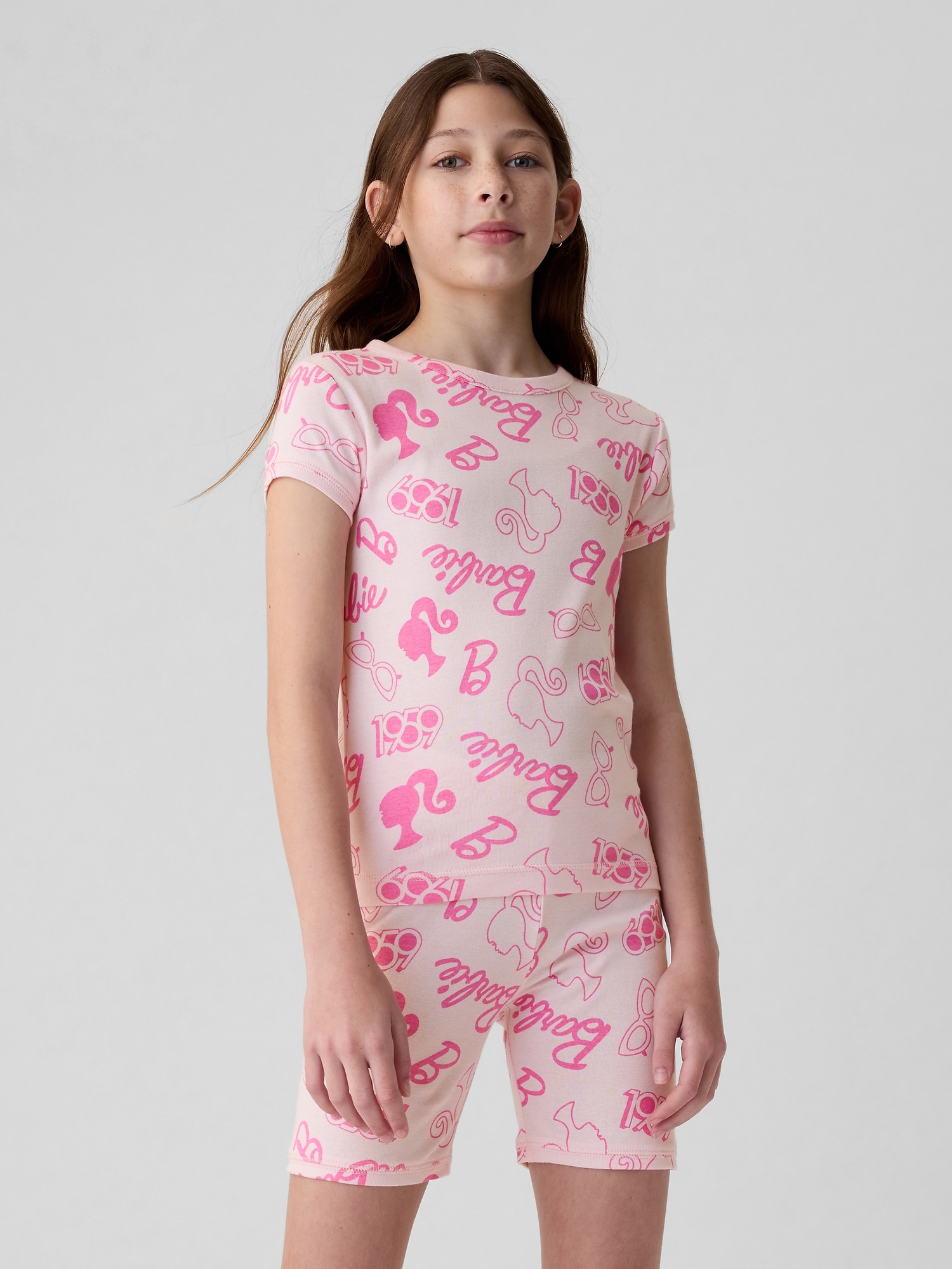 GapKids | Barbie Organic Cotton PJ Shorts Set