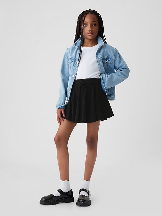 1 of 8 showing, with the color black of product Kids Easy Skort
