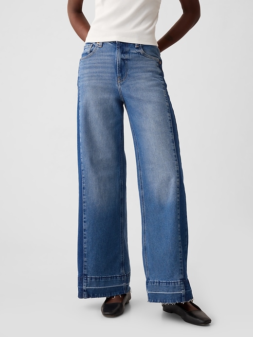 Image number 2 showing, High Rise Stride Wide-Leg Jeans