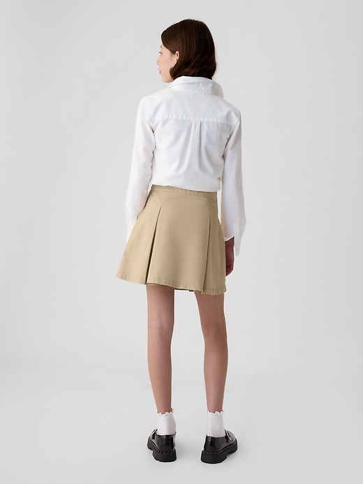 Image number 2 showing, Kids Uniform Pleated Khaki Skirt