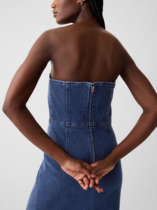 Strapless Denim Midi Dress | Gap Strapless Denim Midi Dress | Gap