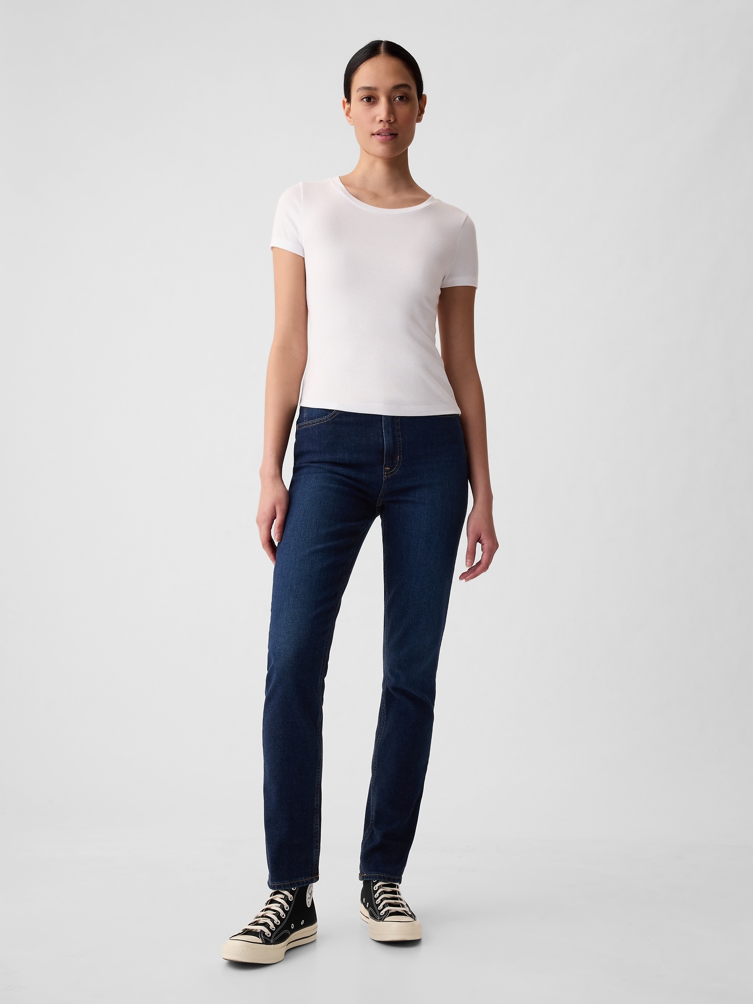 High Rise Vintage Slim Jeans