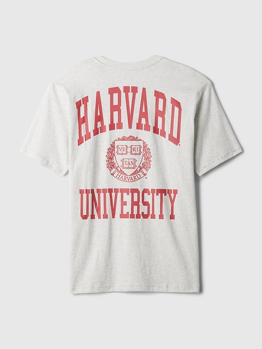 2 of 8 showing, with the color pale heather grey of product Harvard University Graphic T-Shirt