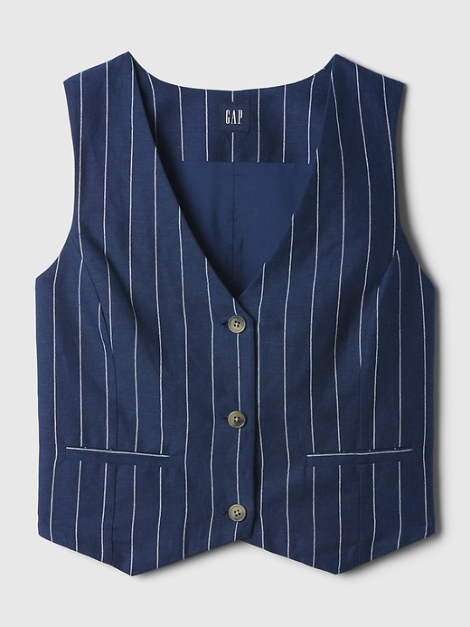 トップス DoubleRL Striped Cotton-Linen Vest Linen-Cotton Vest | Gap