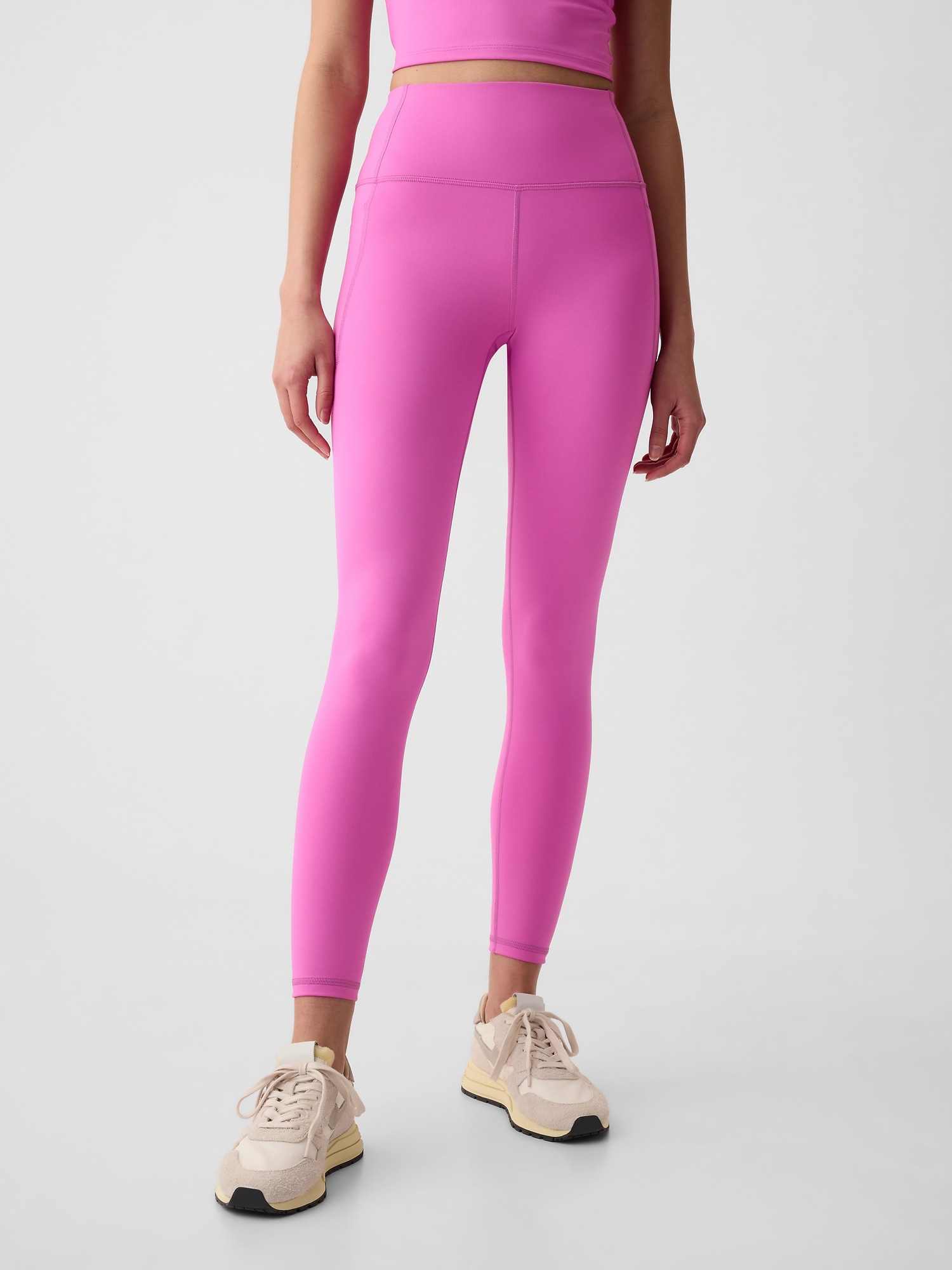 Shop Gap Fit High Rise Power Full Length Leggings In Budding Pink Lilac