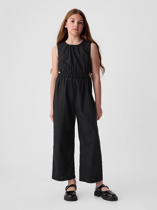 Image number 1 showing, Kids Linen-Cotton Jumpsuit