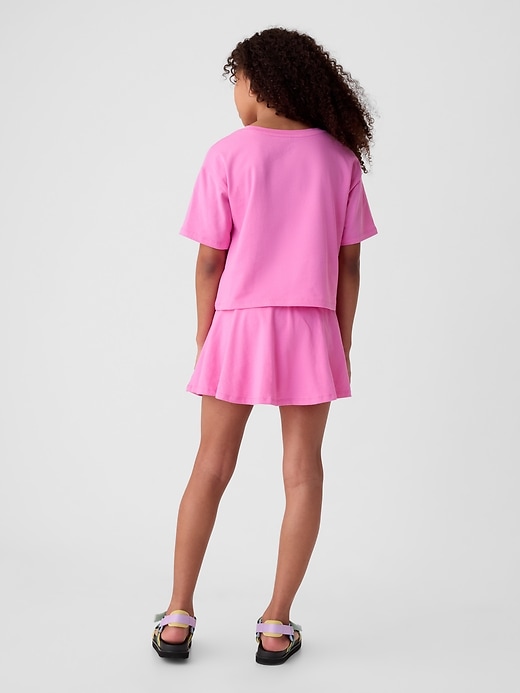 2 of 8 showing, with the color INDIE PINK of product Kids Skort Outfit Set