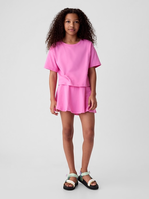 1 of 8 showing, with the color INDIE PINK of product Kids Skort Outfit Set