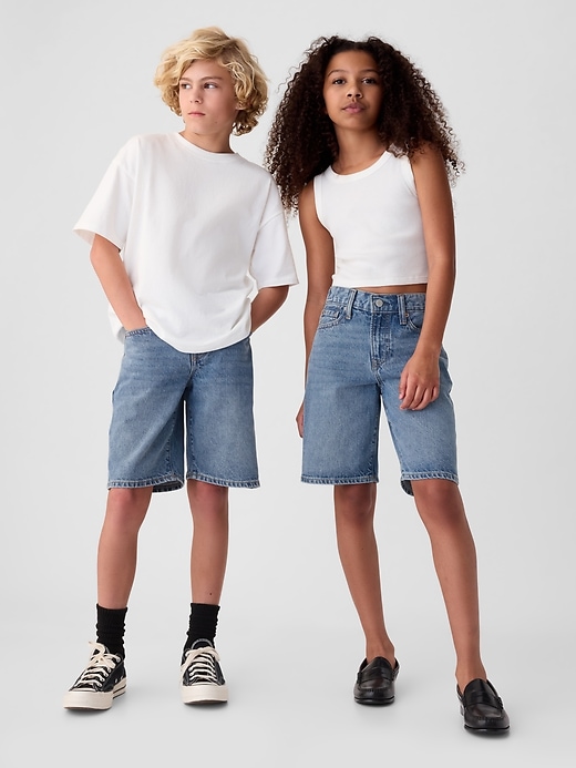 Image number 1 showing, Kids '90s Loose Denim Shorts