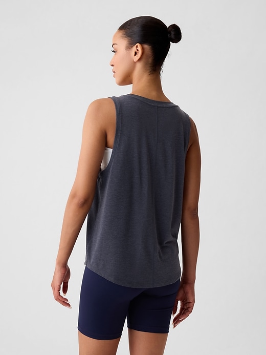 2 of 8 showing, with the color navy blue of product GapFit Muscle Tank Top