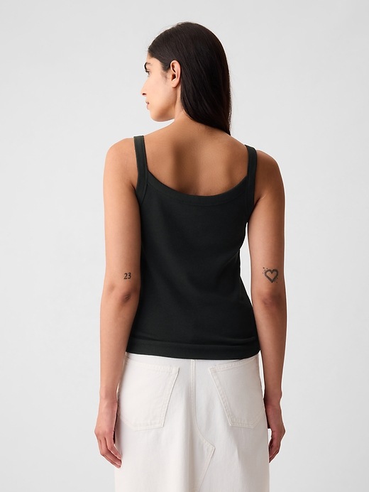 2 of 8 showing, with the color black of product Modern Rib Tank Top