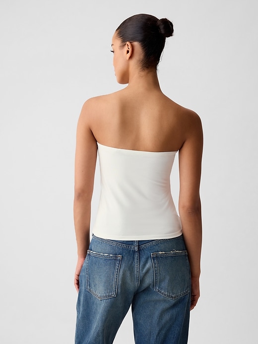 2 of 8 showing, with the color new off white of product Compact Jersey Tube Top