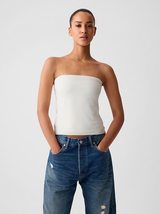 Image number 1 showing, Compact Jersey Tube Top