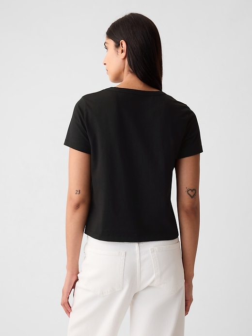 Image number 2 showing, Organic Cotton Vintage Cropped T-Shirt