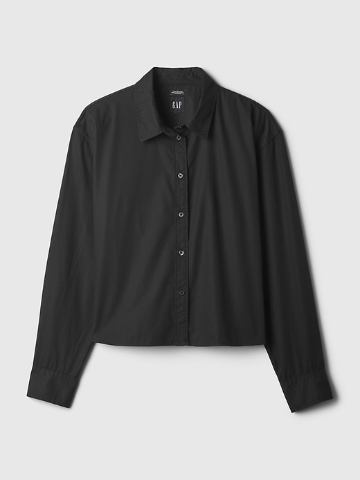 Image number 6 showing, Organic Cotton Poplin Cropped Shirt