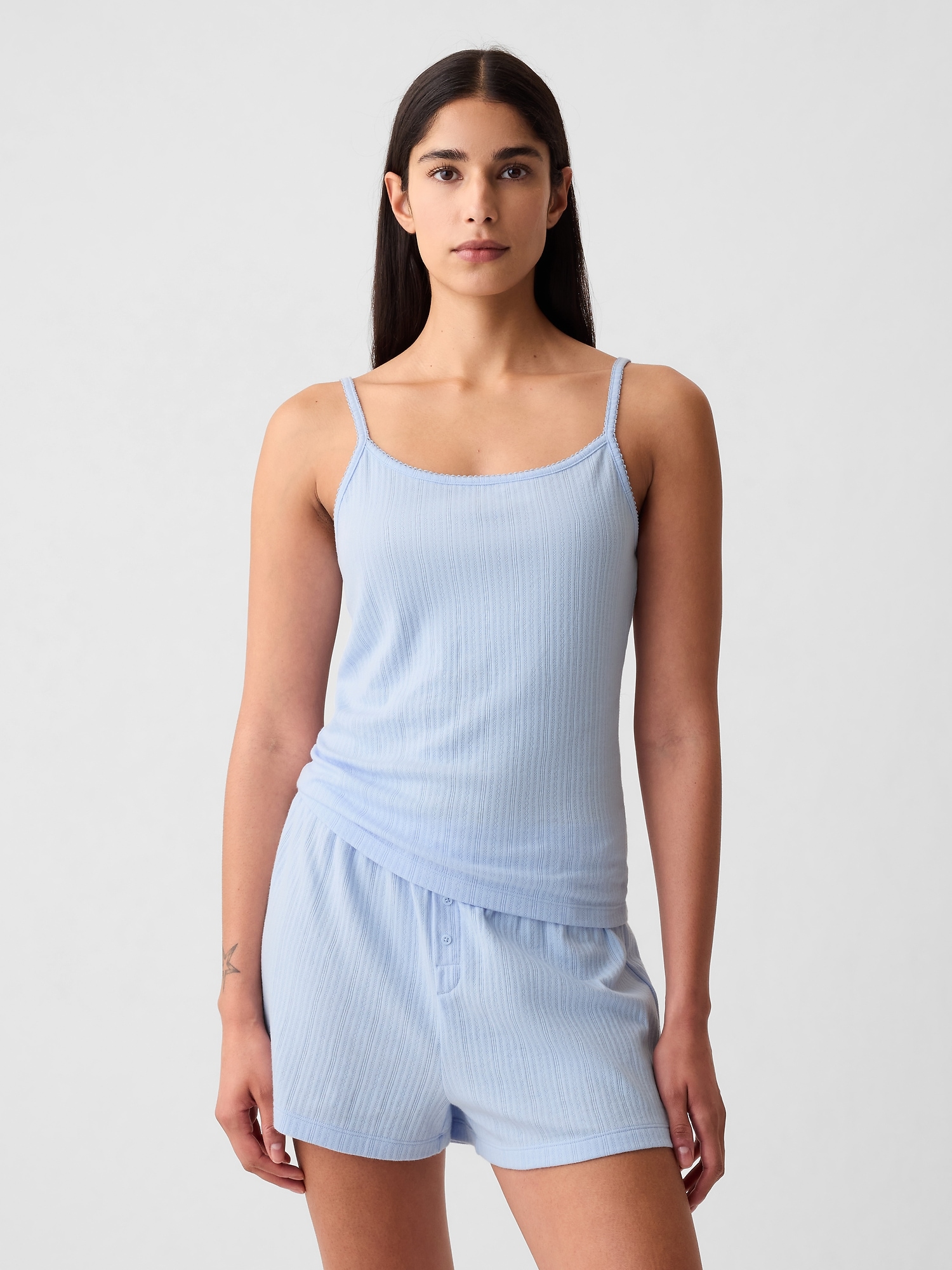 Shop Gap Pointelle Pj Cami In Bicoastal Blue