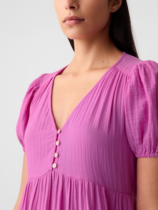 gap crinkle gauze midi dress Crinkle Gauze Tiered Midi Dress