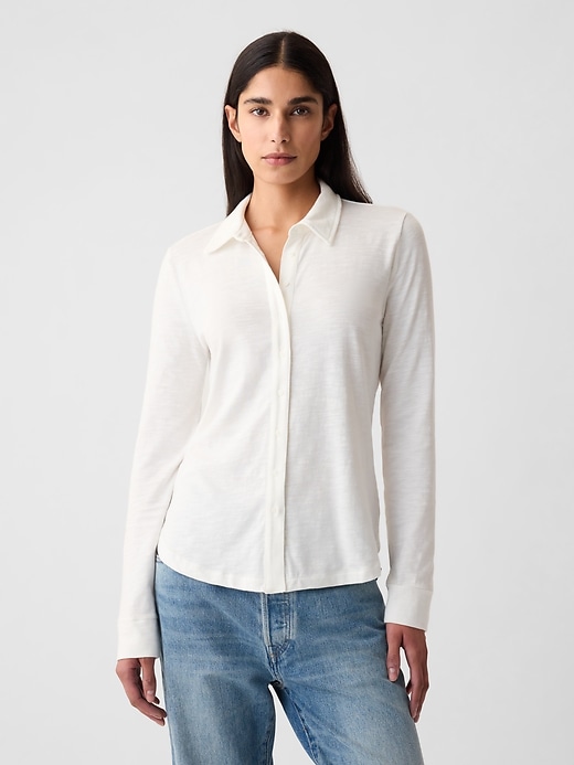 1 of 8 showing, with the color New off white of product Knit Shirt