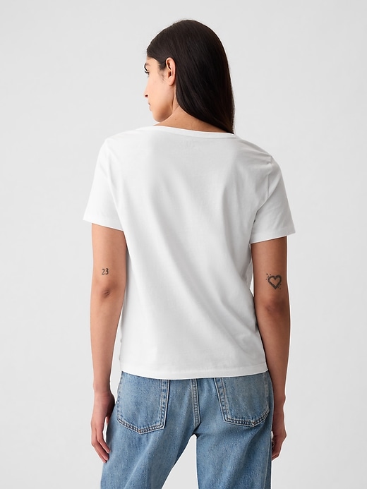 Image number 2 showing, Organic Cotton Vintage V-Neck T-Shirt