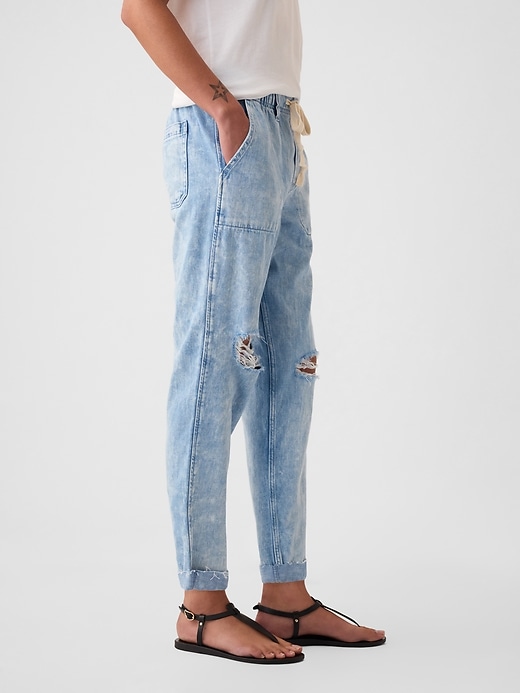 Image number 3 showing, Mid Rise Easy Pull-On Jeans