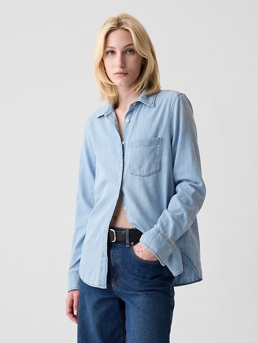 Image number 1 showing, Organic Cotton Denim Classic Shirt