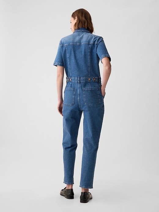 2 of 8 showing, with the color MEDIUM INDIGO 15 of product Denim Jumpsuit