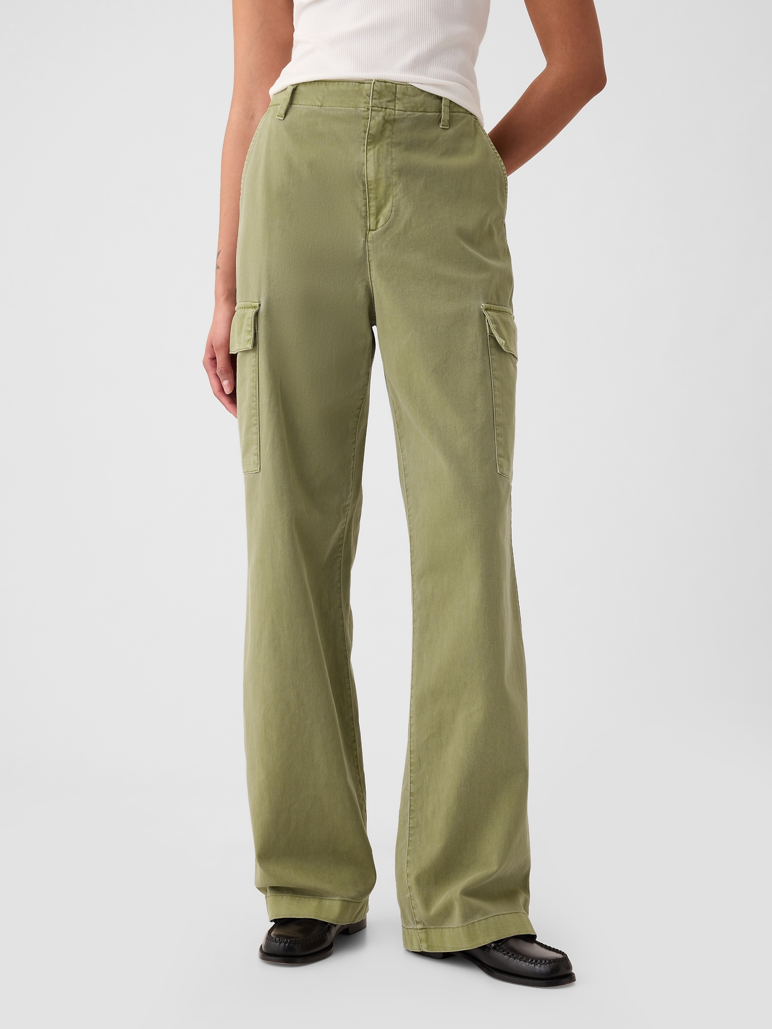 Bless Khaki Zipper Cargo Pants