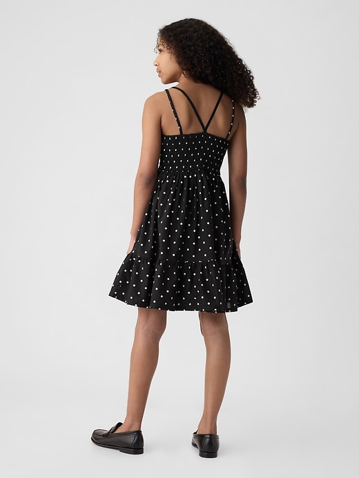 2 of 8 showing, with the color black dot of product Kids Dot Skater Dress