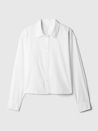 Organic Cotton Poplin Crop Shirt