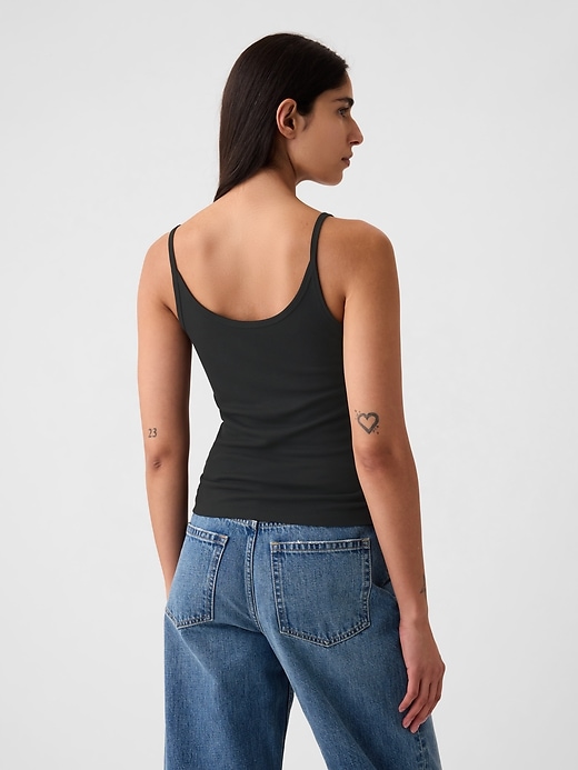 2 of 8 showing, with the color black of product Mini Rib Tank Top