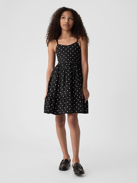 1 of 8 showing, with the color black dot of product Kids Dot Skater Dress