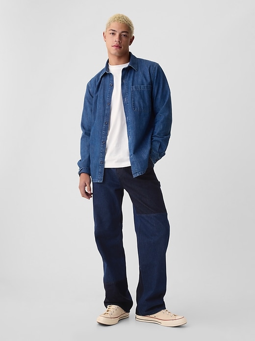 Image number 1 showing, '90s Loose Patchwork Jeans