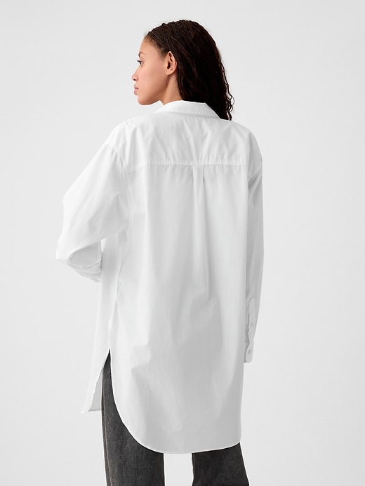 2 of 8 showing, with the color optic white of product Organic Cotton Weekend Tunic Shirt