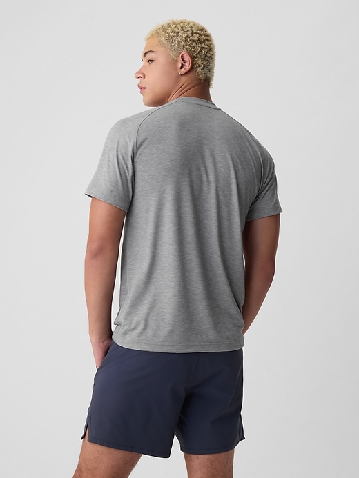 2 of 8 showing, with the color medium heather gray of product GapFit Active T-Shirt