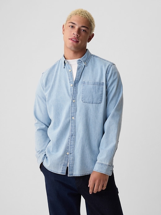 Image number 1 showing, Denim Pocket Shirt