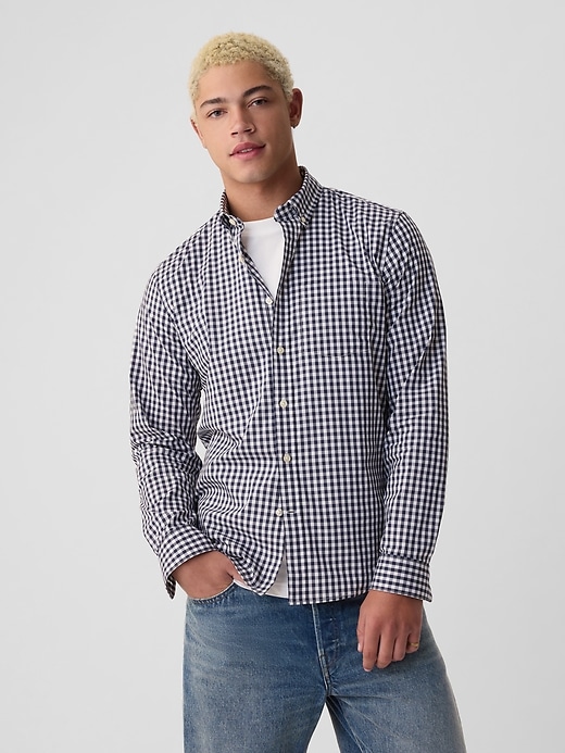 Image number 1 showing, All-Day Poplin Shirt in Untucked Fit