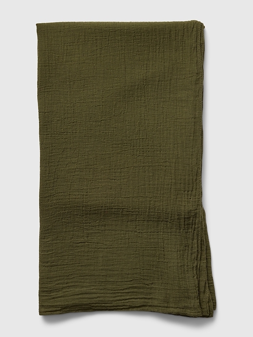 2 of 8 showing, with the color olive night of product Linen-Cotton Textured Sarong